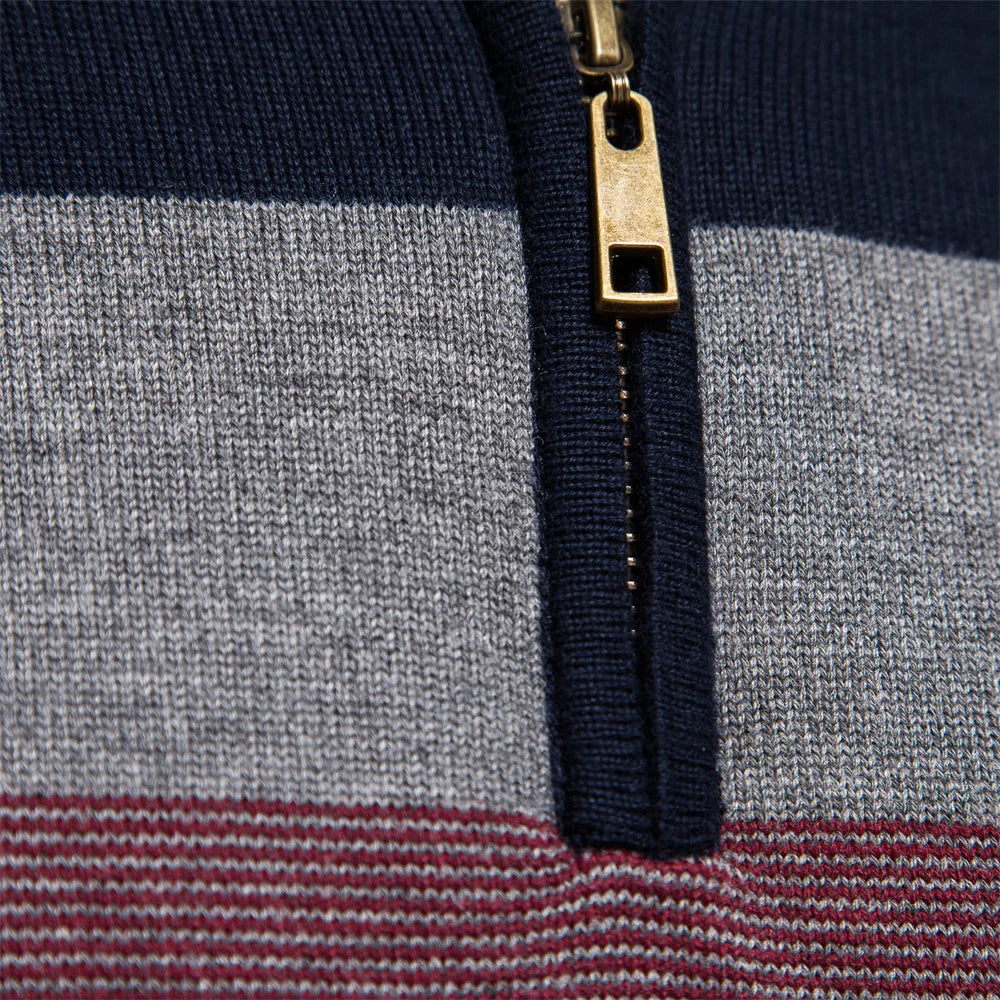 Cotton Mock Neck Stand Collar Sweaters