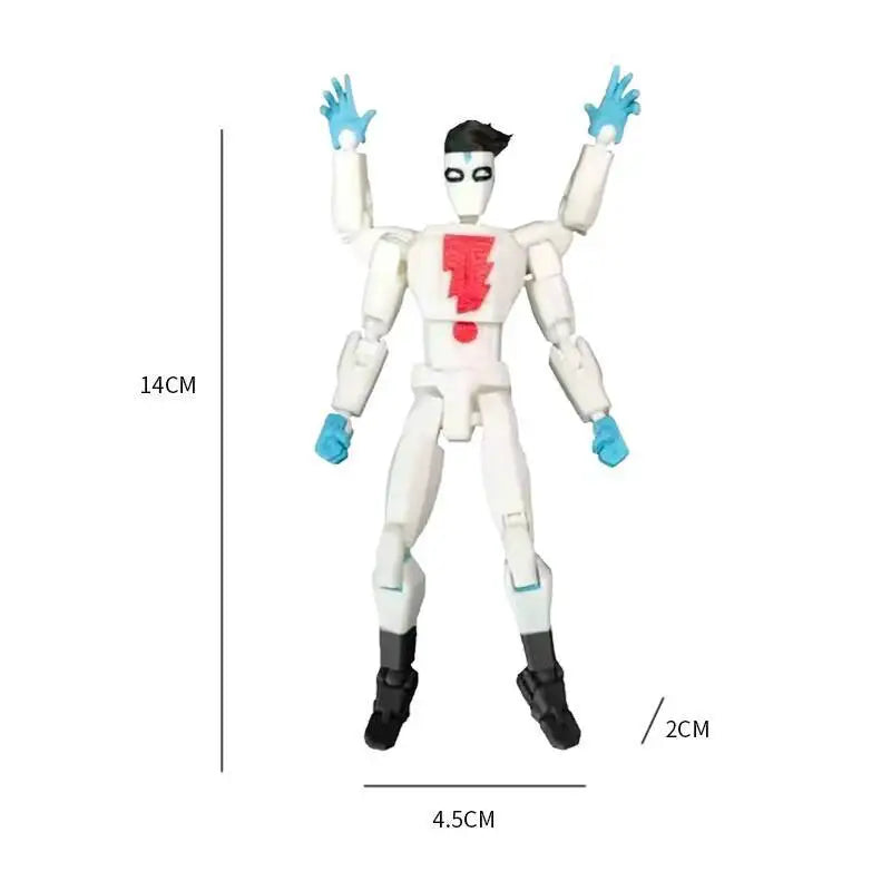 3d Printed Blue-Masked Invincible T13 Dummy Multi-Jointed Action Figure