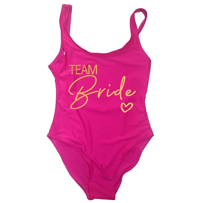 Women’s "Bride" & "Team Bride" One-Piece Swimsuit