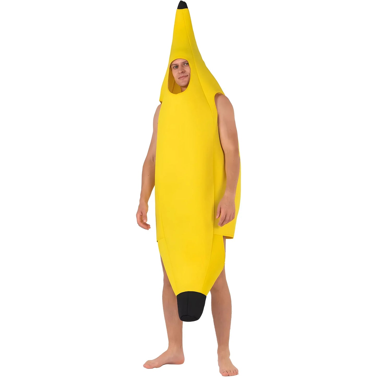 Adult Funny Banana Cosplay Costume – Unisex Fruit Suit for Halloween & Parties
