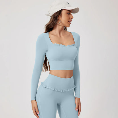 2Pcs Quick-Dry Long-Sleeved Shirt & Leggings Set