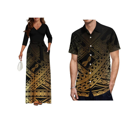 V-Neckline With Pocket Waistband Dress or Short-sleeved Shirt