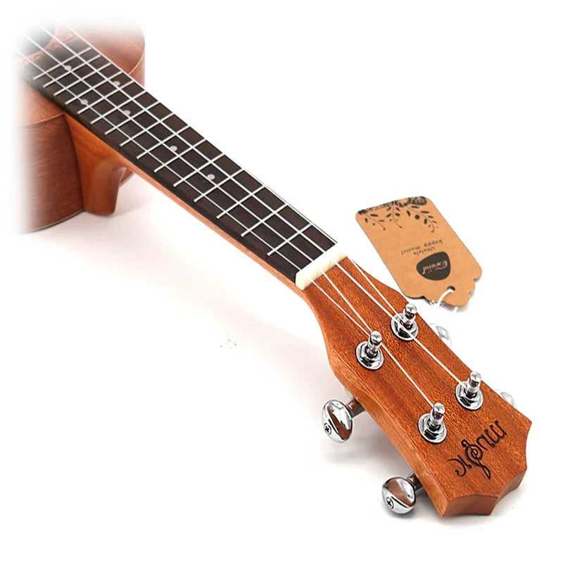 21-Inch Soprano Ukulele Starter Kit - Mahogany Wood & Nylon Strings