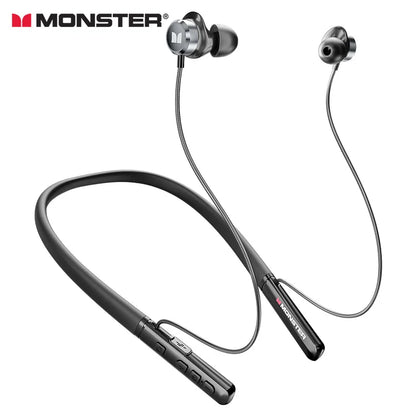 Monster Wireless Bluetooth 5.3 Neckband Headphones with Button Function