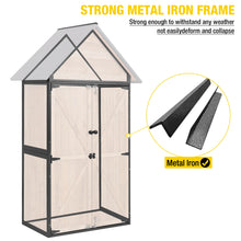 Outdoor Storage Shed Cabinet with Metal Frame for Stability