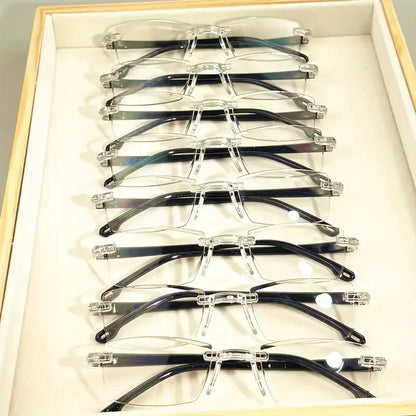 14-Pack Vintage Style Rimless Reading Glasses