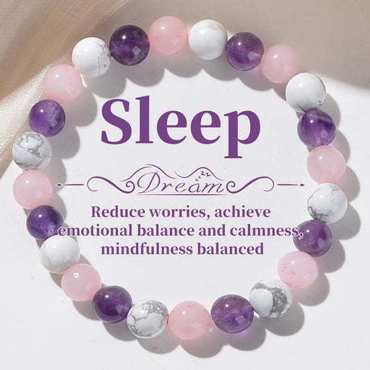 Aura Balancing 8mm Natural Stone Sleep Bracelet