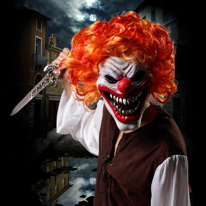 Scary Red Nose Clown Mask