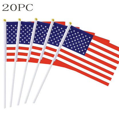 50-Piece Handheld Mini American Stick Flags (5.5" x 8.2")