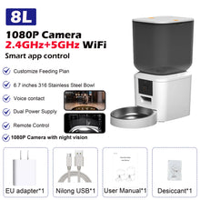 8L Smart Automatic Pet Feeder with 1080P HD Camera