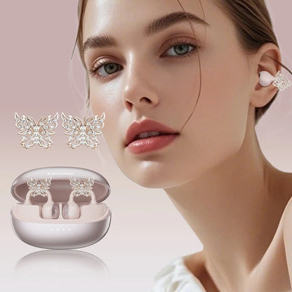 Lenovo LK6 Wireless Bluetooth 5.4 Clip-On Earphones with HD Audio & Noise Reduction