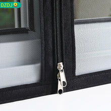 Window Mesh with zipper Self-adhesive Attachment