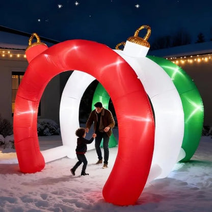 10.5 FT Christmas Inflatables Ornament Tunnel Arch Outdoor Decorations