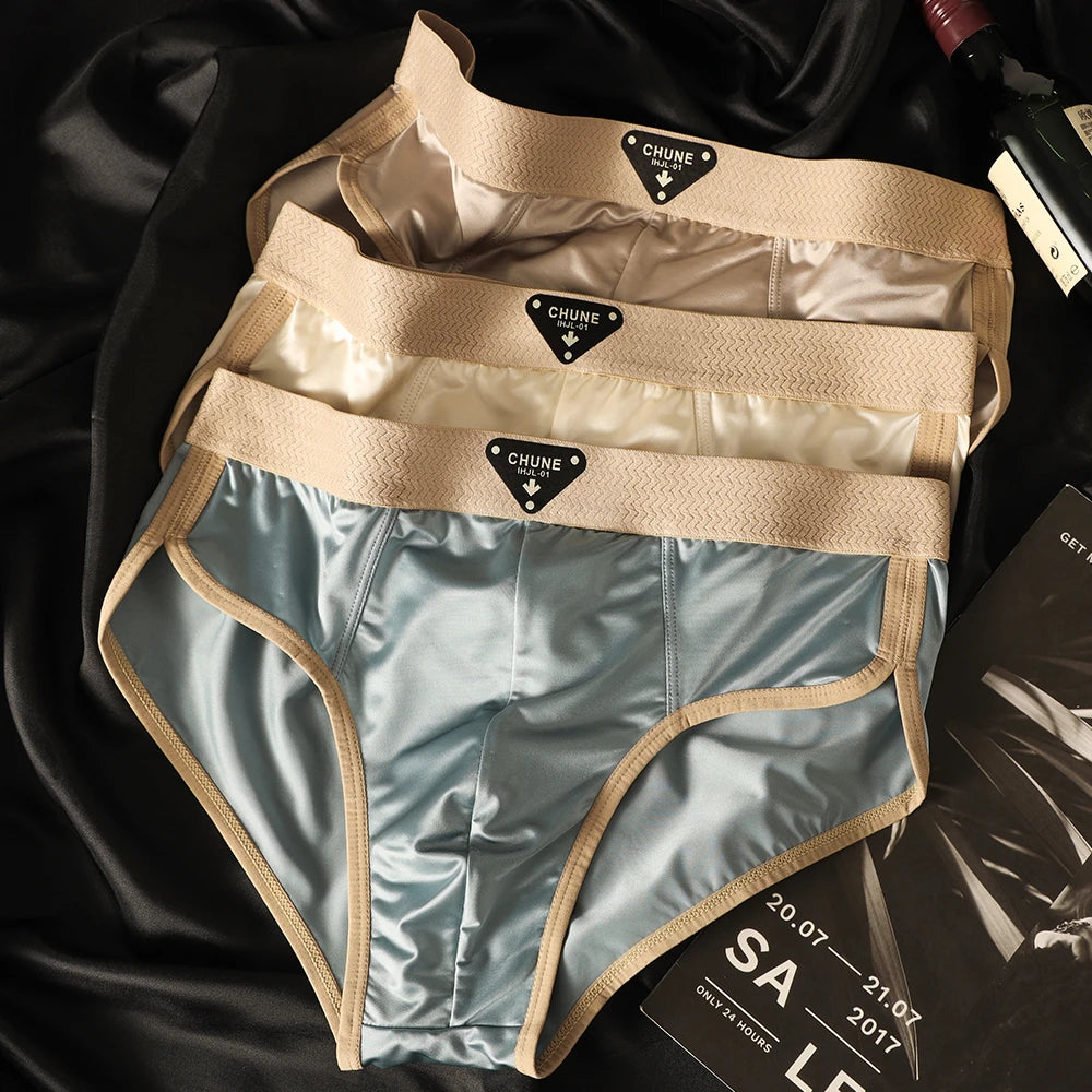 3-Pack Men's Ice Silk Breathable Boxer Briefs