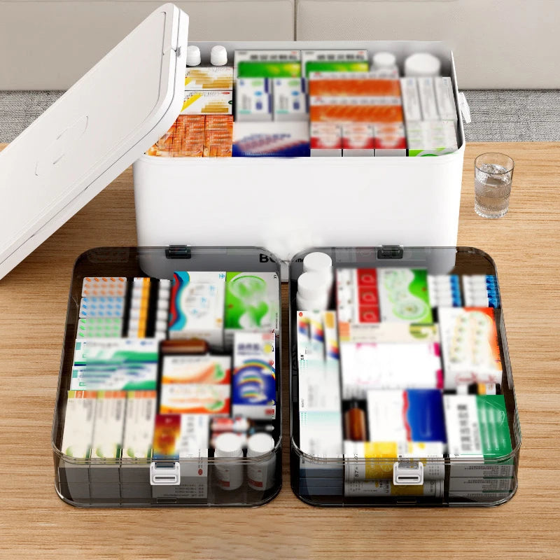 Multi-Layer Waterproof Pill & Medicine Organizer Storage Box