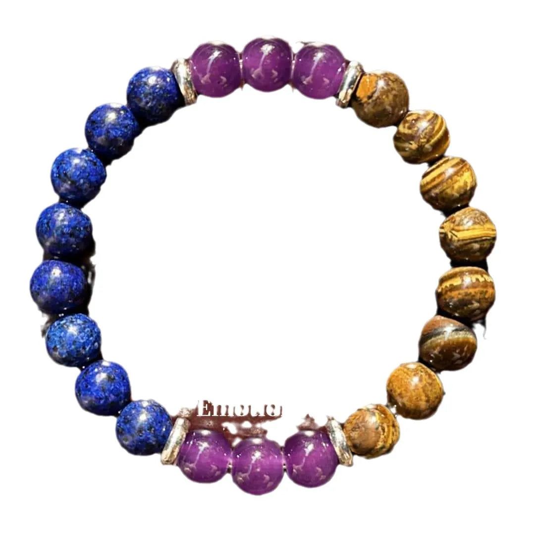 Amethyst Tiger Eye Crystal Quartz Bracelet