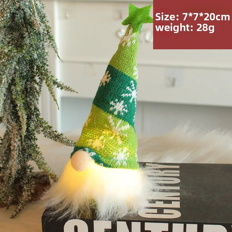 Christmas LED Light-Up Plush Gnome Ornament