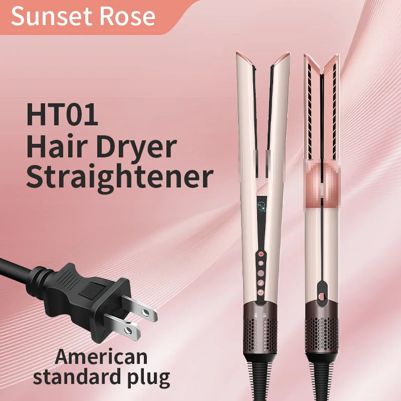 HT01 2-in-1 Hair Dryer & Straightener Brush
