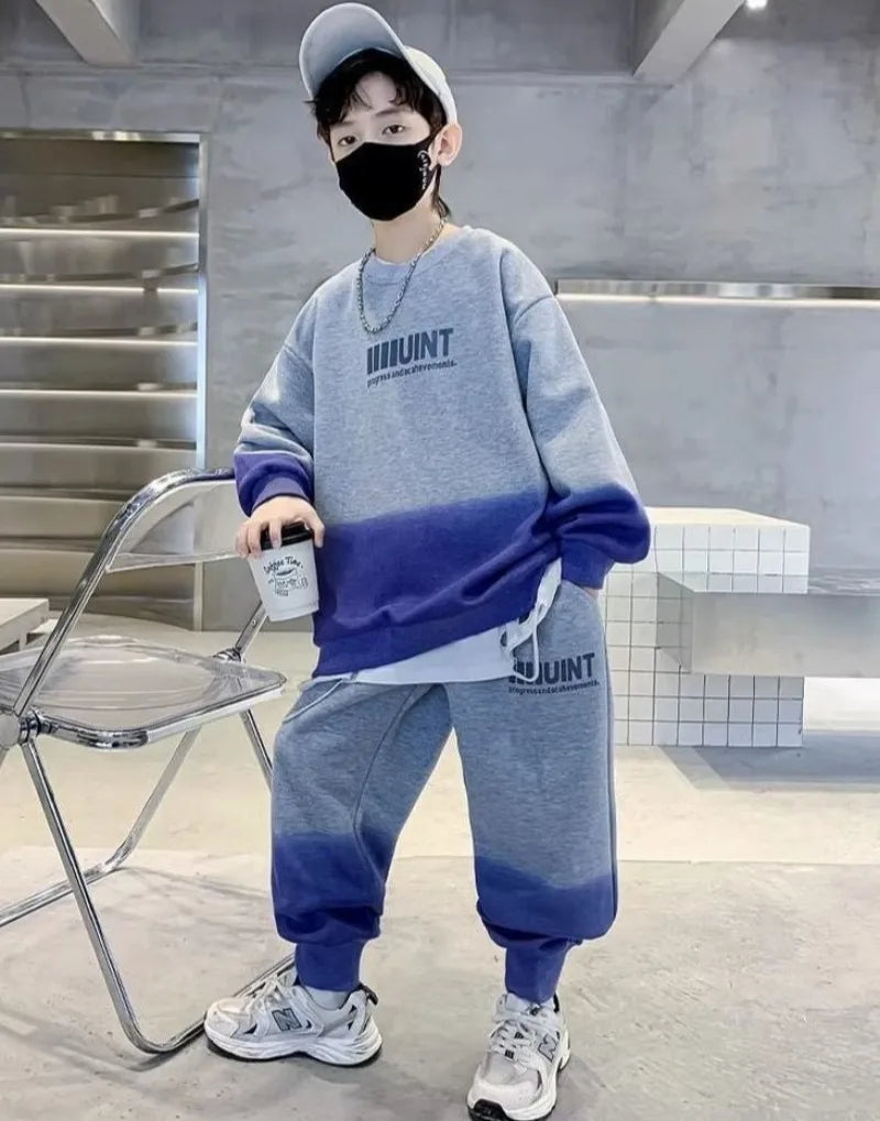 Oversized Long-sleeve Top and Baggy Pants Set