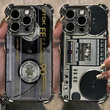 Retro Cassette Pattern Silicone Soft iPhone Case