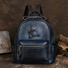 Retro Hand-painted Genuine Leather Backpack