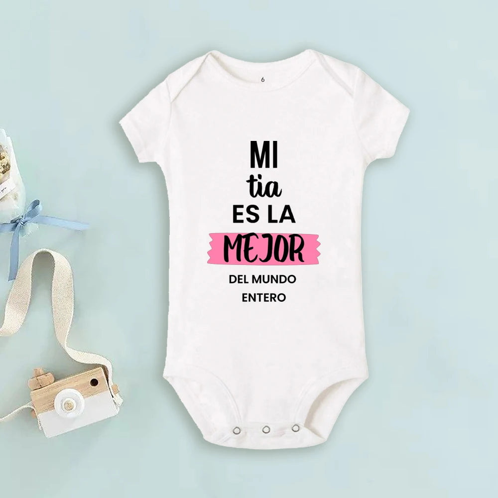 My Uncle Loves Me Very Much Print Baby Bodysuit