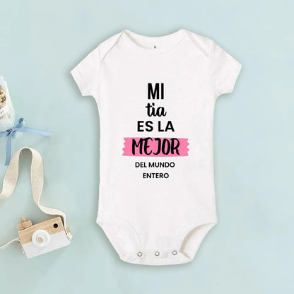 My Uncle Loves Me Very Much Print Baby Bodysuit