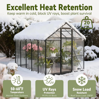 Greenhouse with Hygrometer Reinforced Aluminum