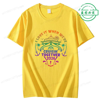 Unisex Cruise Squad 2026 Matching Cotton T-Shirt – Family Vacation & Sailing Tee