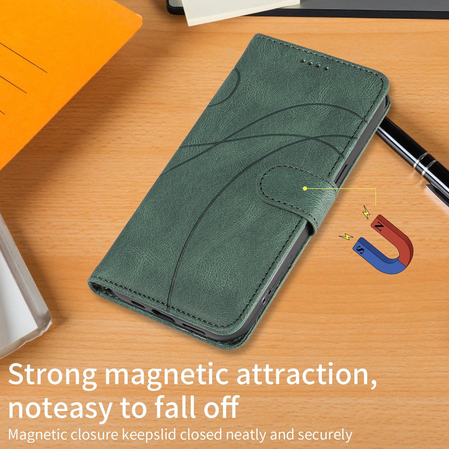 Leather Magnetic Flip Case For iPhone