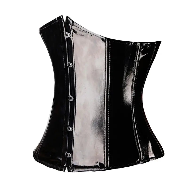 Black Vinyl Corset Top