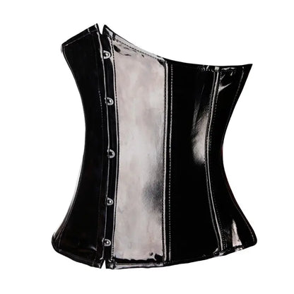 Black Vinyl Corset Top