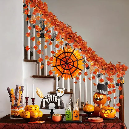 Artificial Autumn Maple Leaf Hanging Garland
