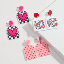 Acrylic Geometric Love Drop Earrings