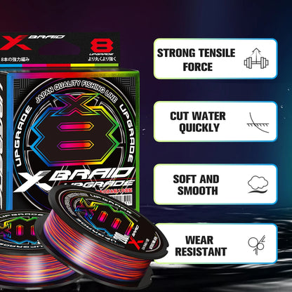 Xbraid Upgrade X8 Multicolor 8-Strand Braided Fishing Line