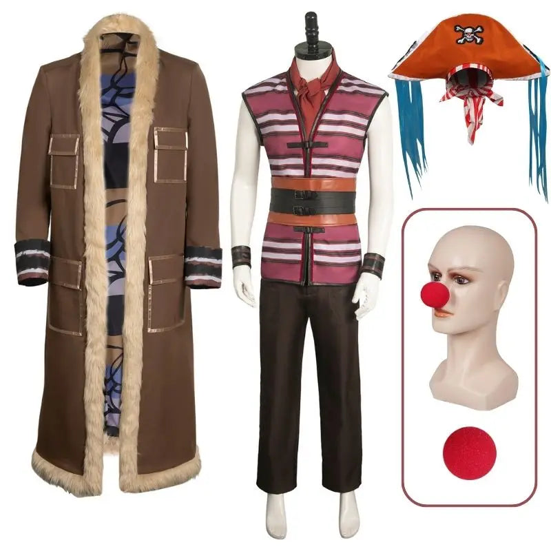 Live Action Buggy the Star Clown Cosplay Costume Set