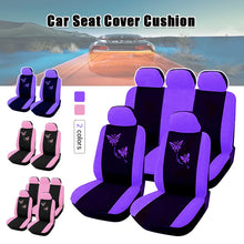 4/9pcs Set Pink Butterfly Car Seat Covers