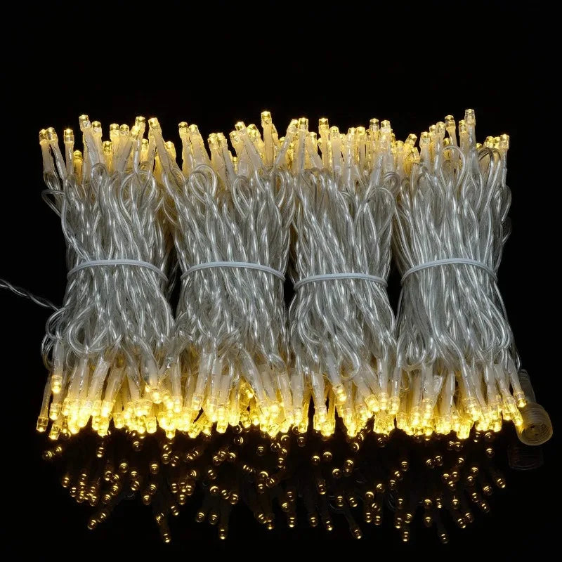 LED String Lights Clear Wire Warm White Christmas Lights