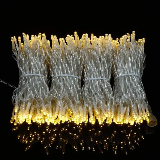 LED String Lights Clear Wire Warm White Christmas Lights