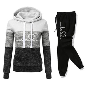 Hooded Sweatshirt Versatile Joggers Set