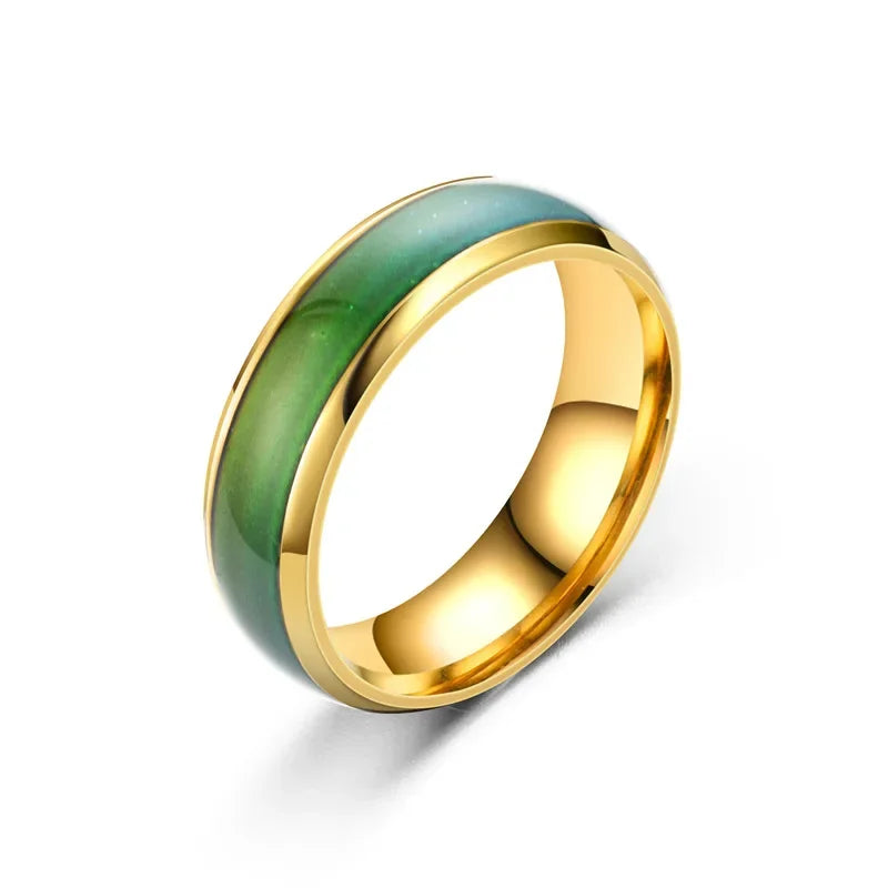 6MM Color Changing Stainless Steel Mood Ring