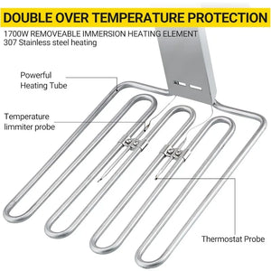 11L Stainless Steel Deep Fryer with Basket
