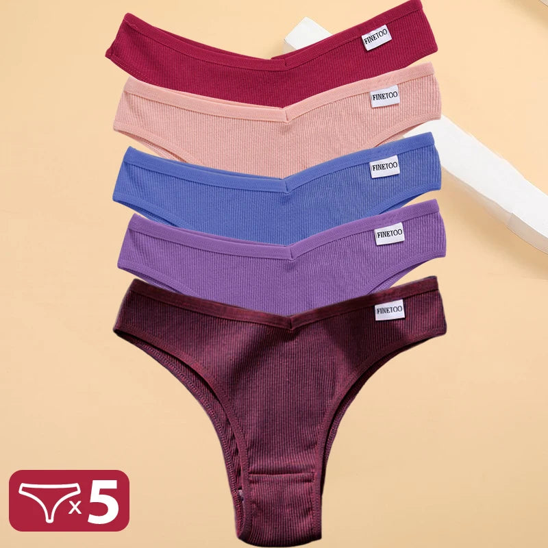 5PCS Cotton Thongs