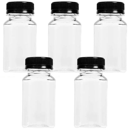 150-500ML Empty Plastic Drink Containers with Black Screw Caps