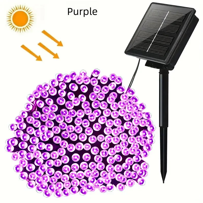Solar Outdoor String Fairy Lights for Garden & Christmas Decor