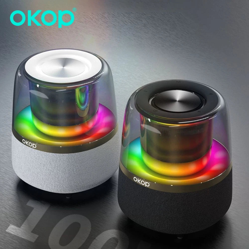 OKOP 100W Portable Bluetooth Speaker with Subwoofer & RGB Lights