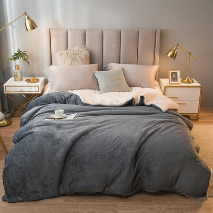 Double Sided Wool Throw Blanket