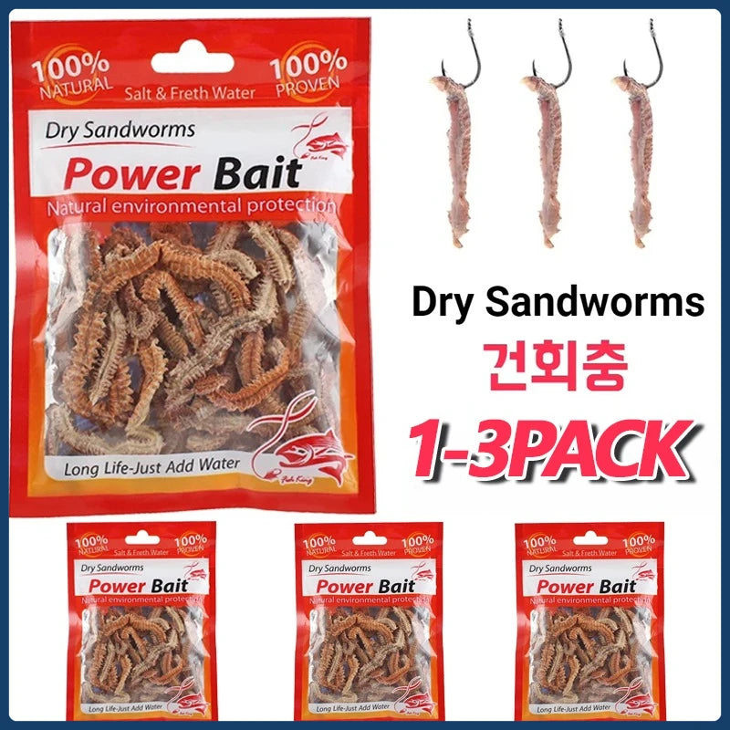 Dry Lugworm Sandworms Lifelike Smelling Fishing Worms