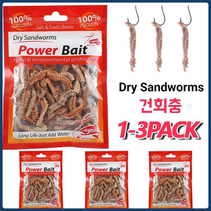 Dry Lugworm Sandworms Lifelike Smelling Fishing Worms
