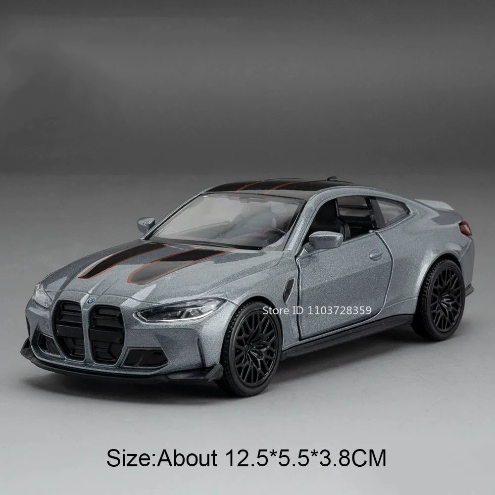 1:36 Model Car BMW Alloy Diecast Doors Opened Pull Back Rubber Tires